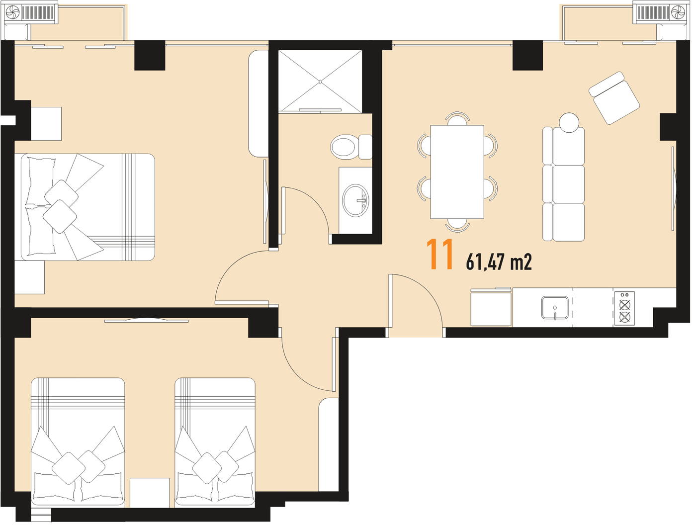 Plano del departamento 11