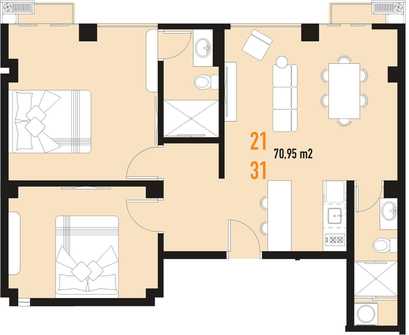 Plano del departamento 21