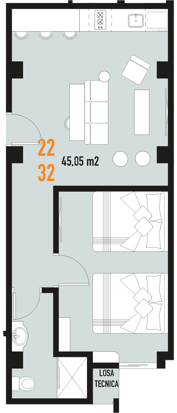 Plano del departamento 32