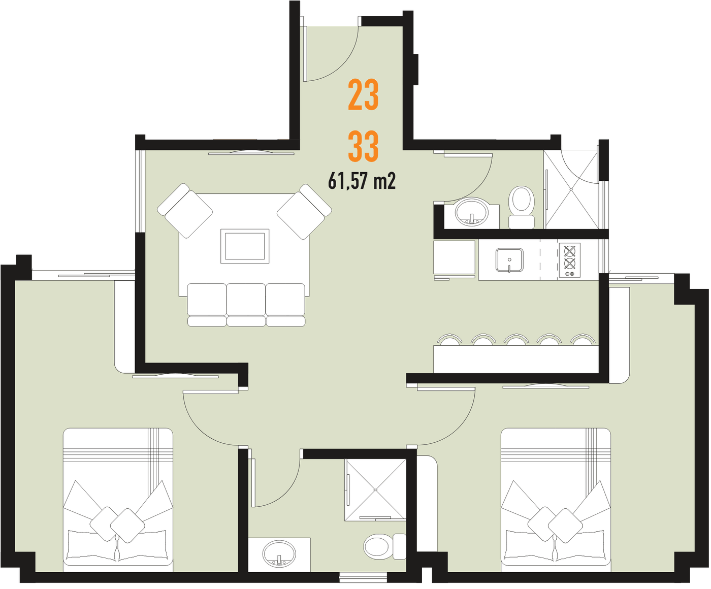 Plano del departamento 33