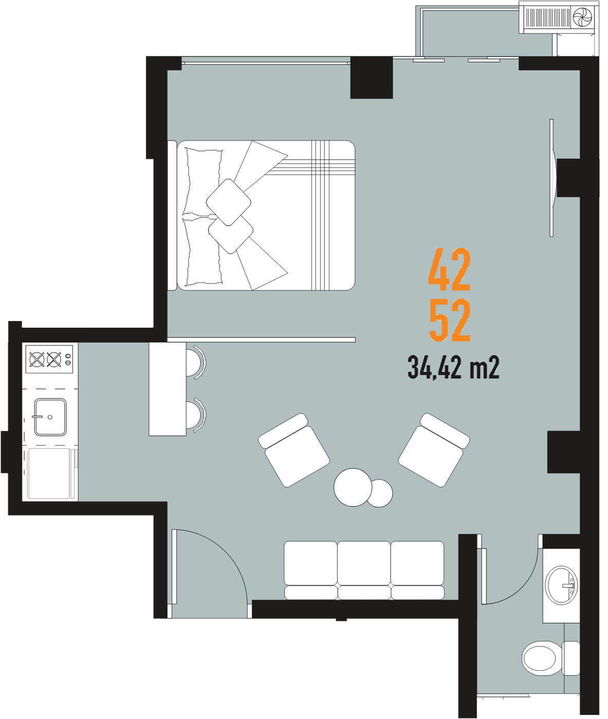 Plano del departamento 52
