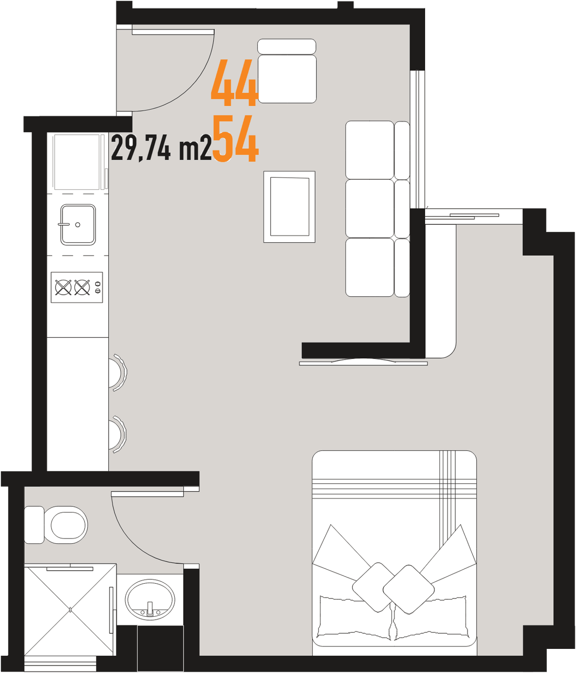 Plano del departamento 44