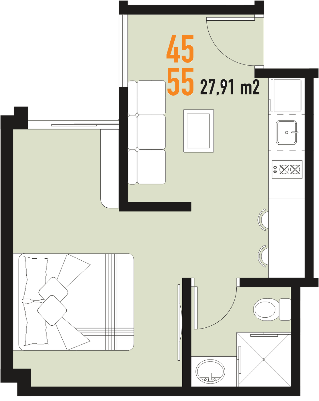 Plano del departamento 45